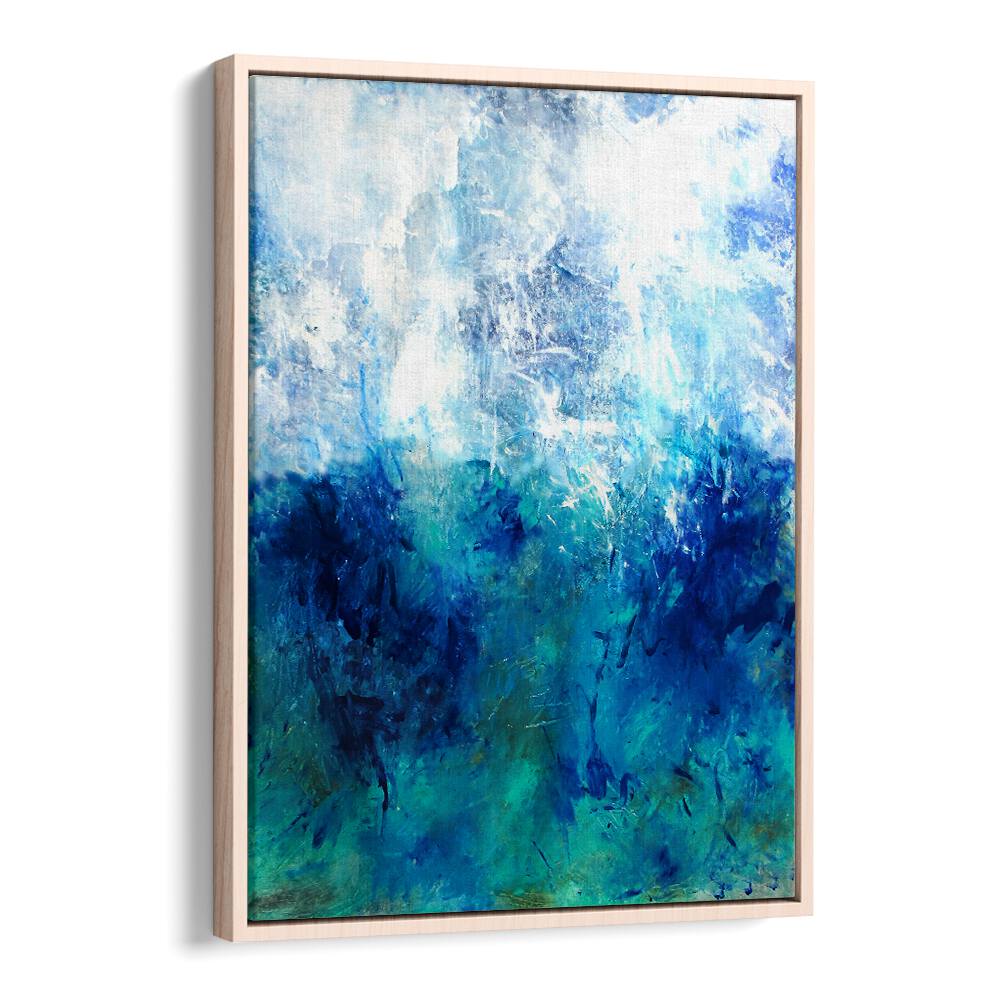 Stunning ABSTRACTION DESIGN V, ABSTRACT PAINTINGS in vibrant blues, perfect for modern living spaces.