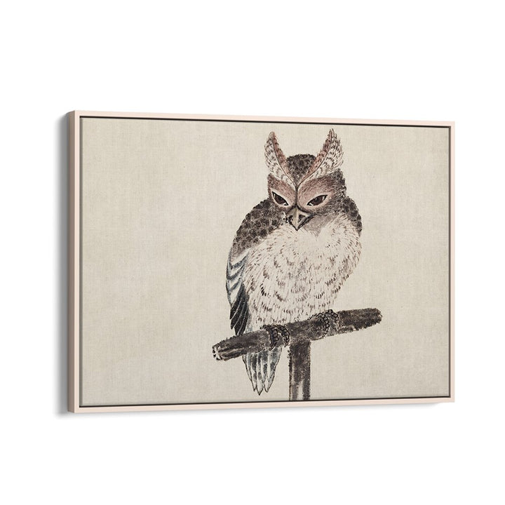 OWL FROM ALBUM OF SKETCHES (1814) BY KATSUSHIKA HOKUSAI, JAPANESE PAINTINGS