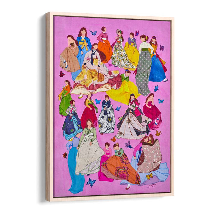Vibrant WOMAN IN DRESSES, FASHION POSTERS featuring diverse styles and colors, perfect for stylish decor.