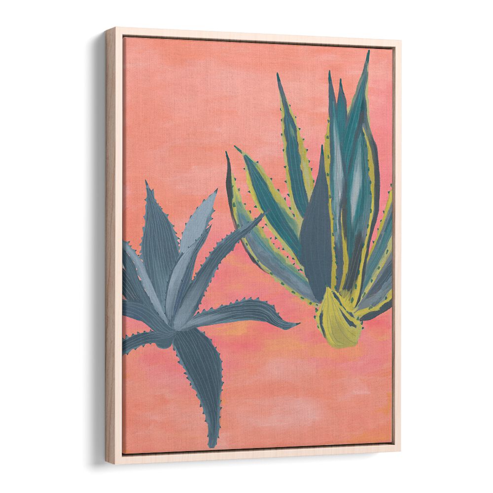 PINK CORAL CACTI , FLORAL FLOWER PAINTINGS