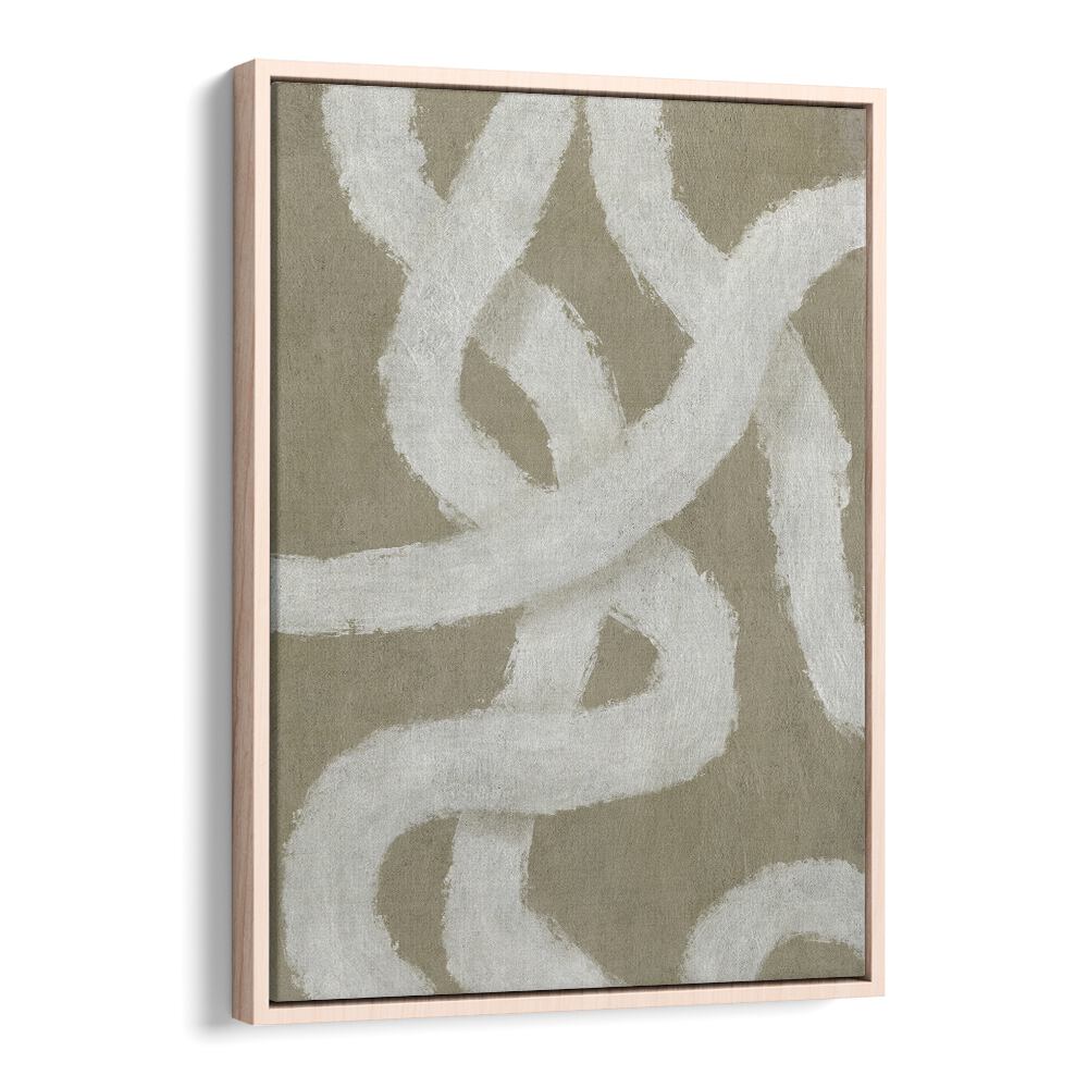 TWIST, ABSTRACT PAINTINGS showcase elegant white strokes on a subtle background, perfect for enhancing any living space.