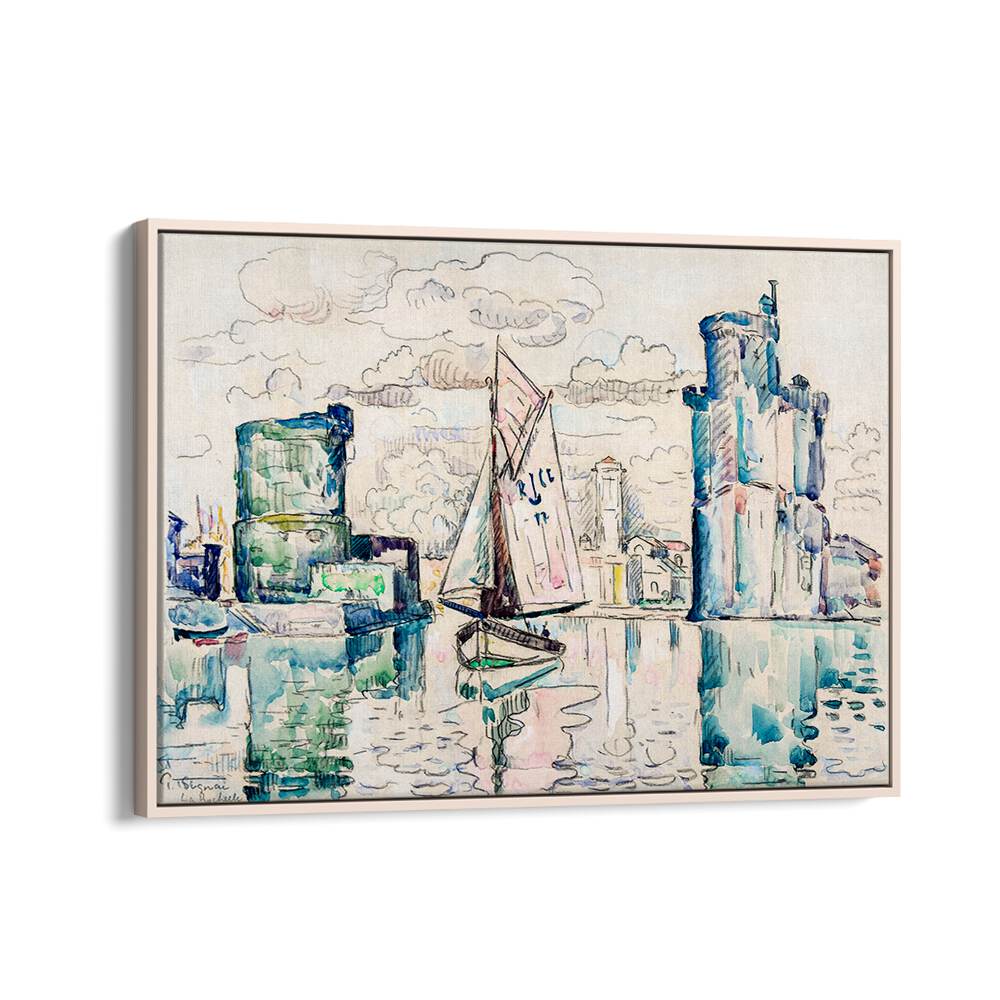 ENTRANCE TO THE HARBOR OF LA ROCHELLE , VINTAGE PAINTINGS