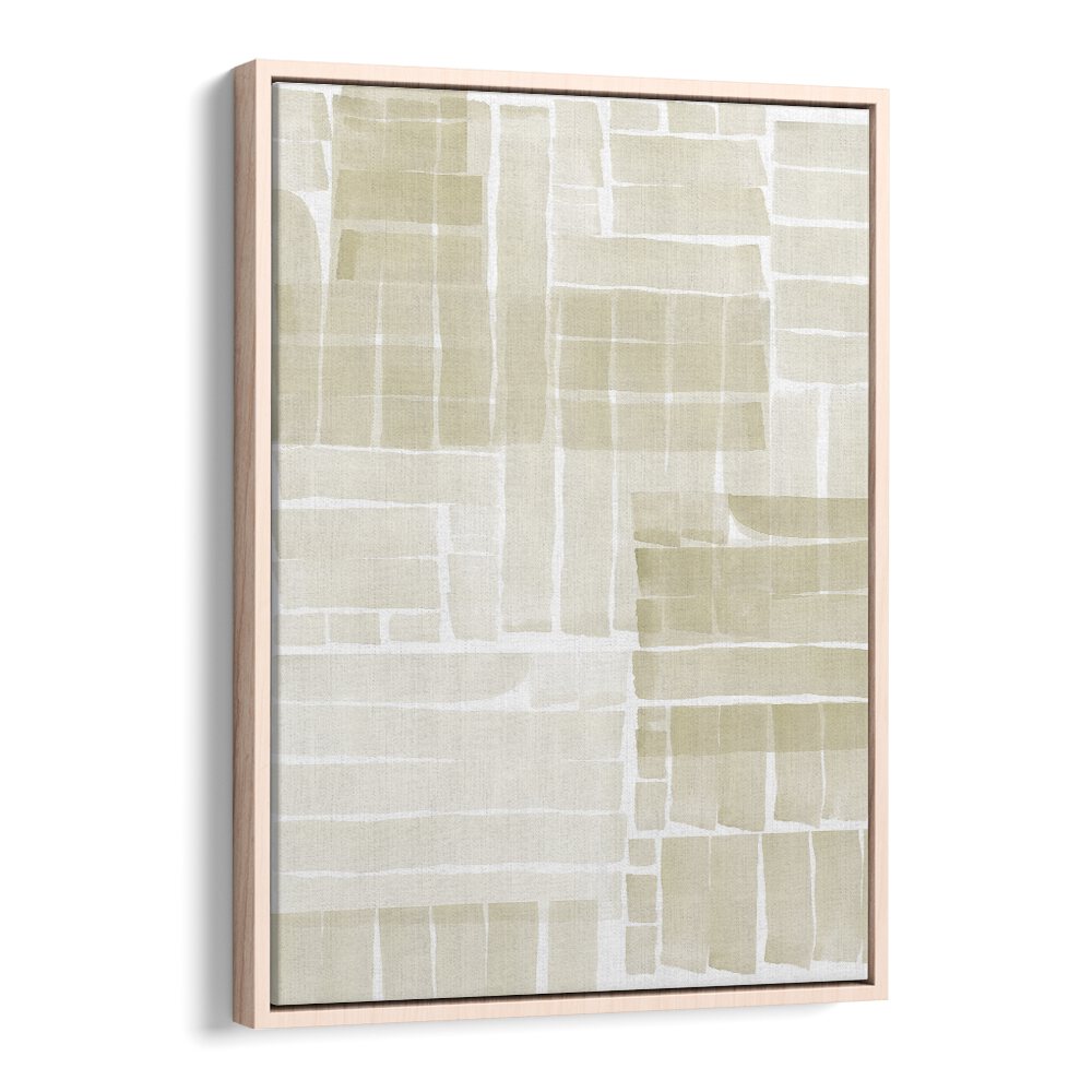 Transform your space with NEUTRAL TANGLE GRID II, ABSTRACT PAINTINGS featuring soft tones and geometric shapes.