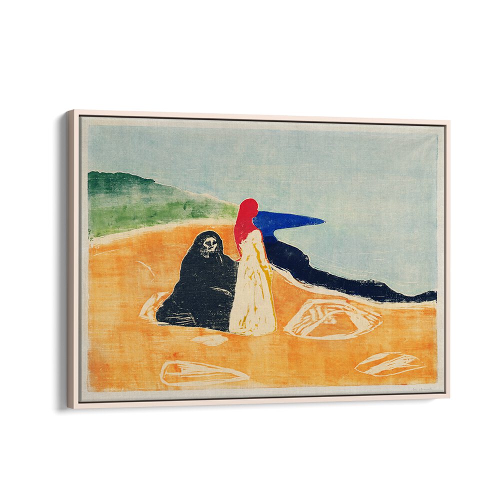 TWO WOMEN ON THE SHORE (1898)  , VINTAGE PAINTINGS