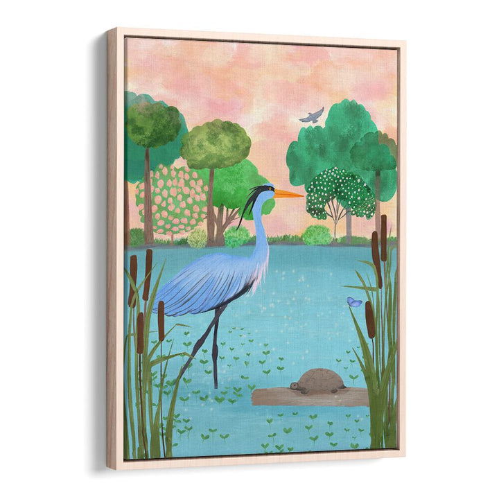 SERENE HERON HAVEN , WILDLIFE PAINTINGS , WILDLIFE POSTERS