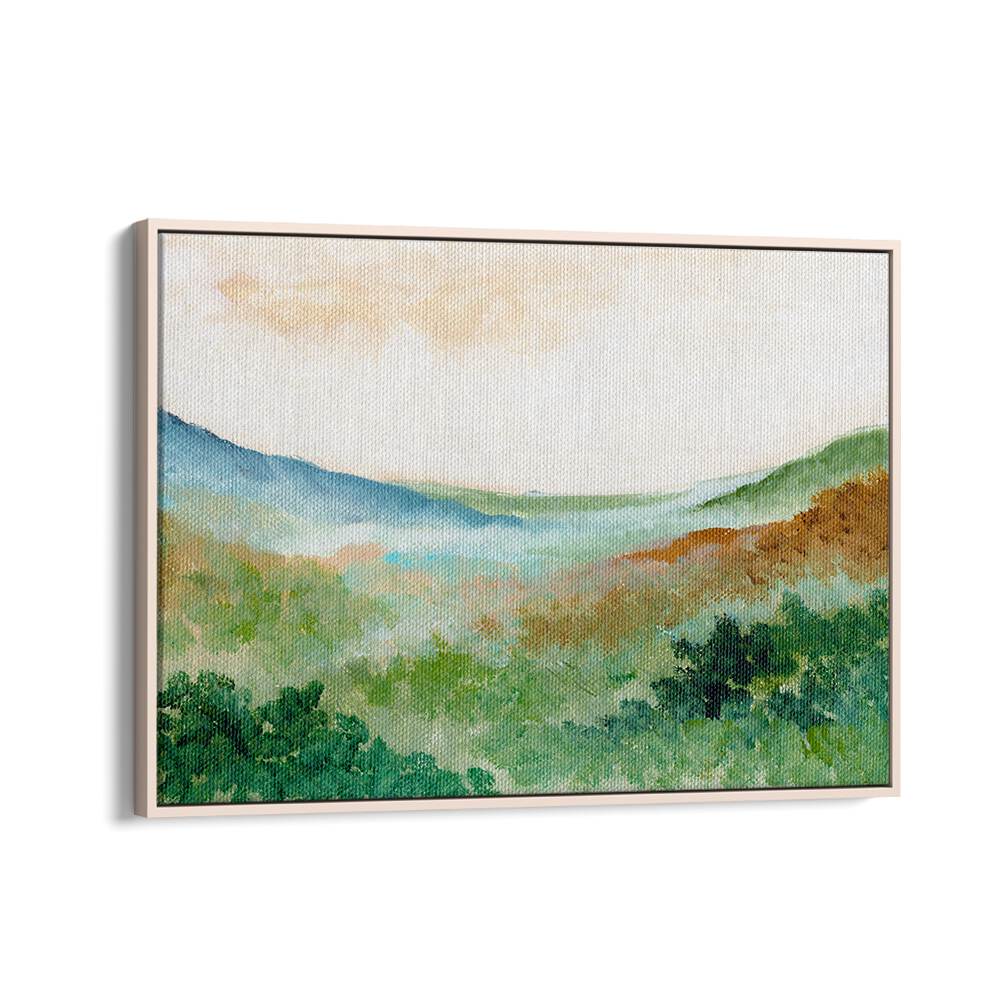 MIST OVER MEADOWS , LANDSCAPE PAINTINGS