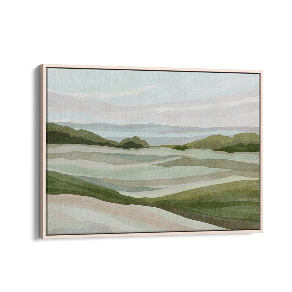 GREEN HILL VIEW II , LANDSCAPE PAINTINGS