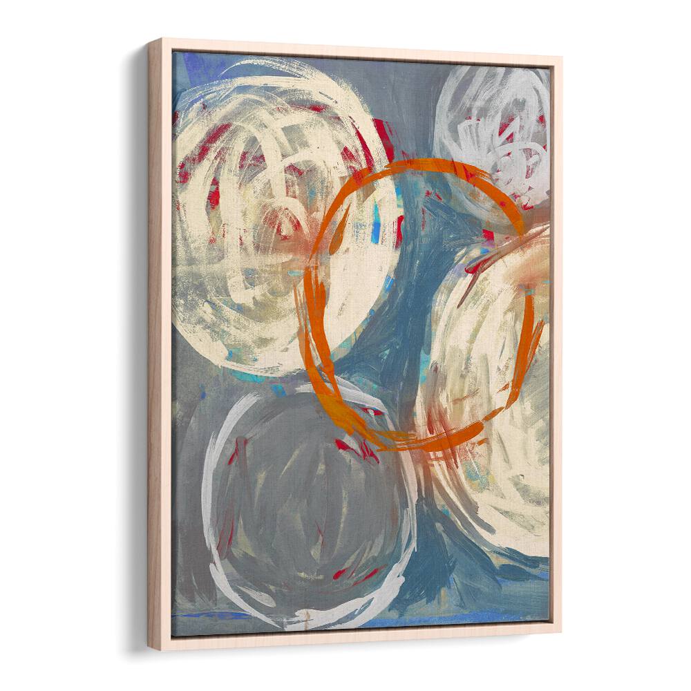 Colorful circles and strokes create a vibrant design in LINKED TOGETHER, ABSTRACT PAINTINGS, enhancing any space.