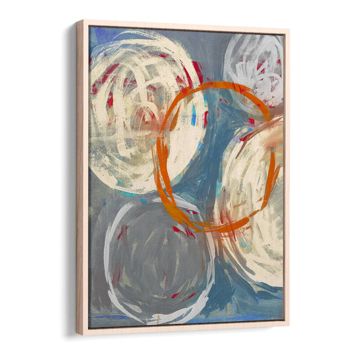Colorful circles and strokes create a vibrant design in LINKED TOGETHER, ABSTRACT PAINTINGS, enhancing any space.