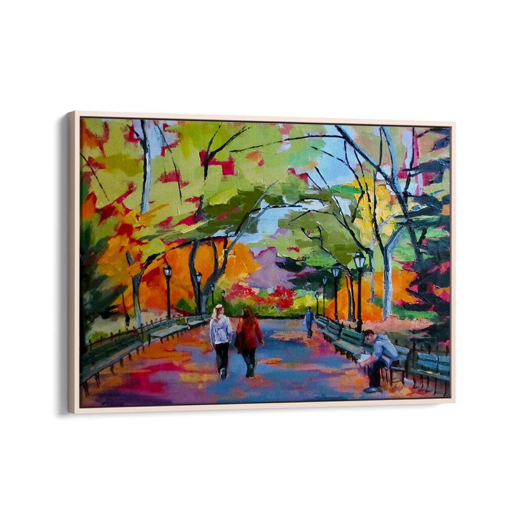 CENTRAL PARK WALK , LANDSCAPE PAINTINGS