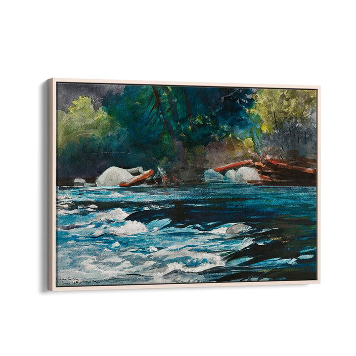 THE RAPIDS HUDSON RIVER ADIRONDACKS (1894)  , VINTAGE PAINTINGS