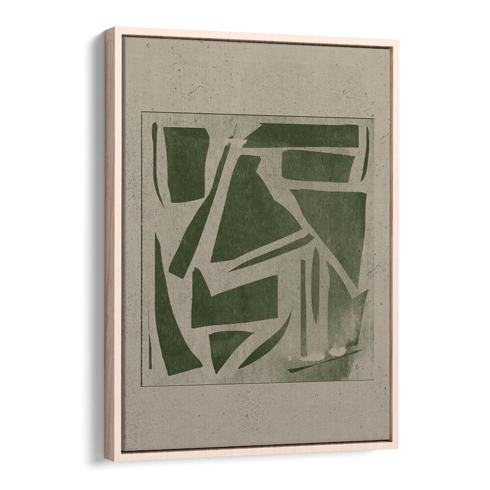 GREEN PAPER CUT NO.1 , ABSTRACT PAINTINGS
