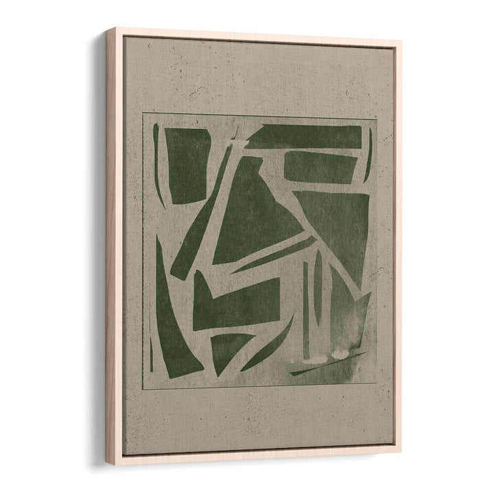 GREEN PAPER CUT NO.1 , ABSTRACT PAINTINGS