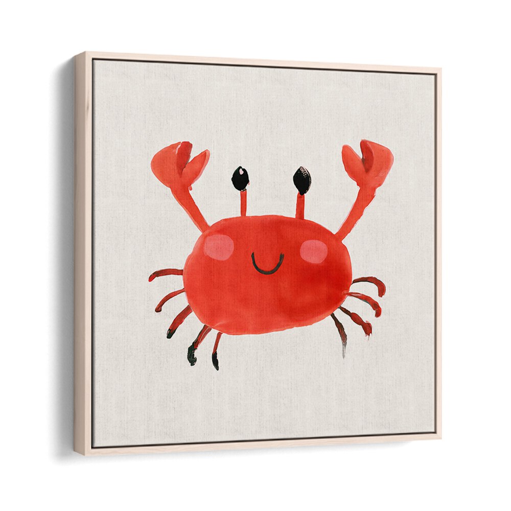 CRABS UP , KIDS ROOM PAINTINGS featuring a cheerful red crab hand-painted artwork perfect for vibrant children's decor.