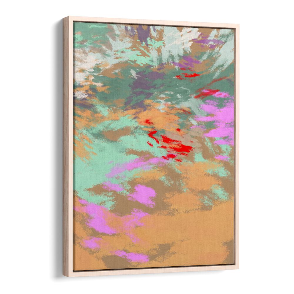 Colorful abstract painting titled "LAZY SUMMER DAYS II, ABSTRACT PAINTINGS" captures vibrant summer vibes beautifully.