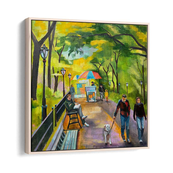 CENTRAL PARK STROLL , LANDSCAPE PAINTINGS