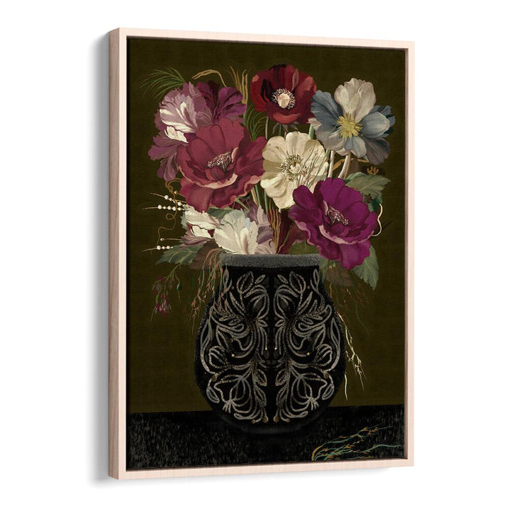 Stunning VINTAGE BOUQUET, FLORAL FLOWER PAINTINGS featuring dried flowers in an elegant vase for timeless decor.