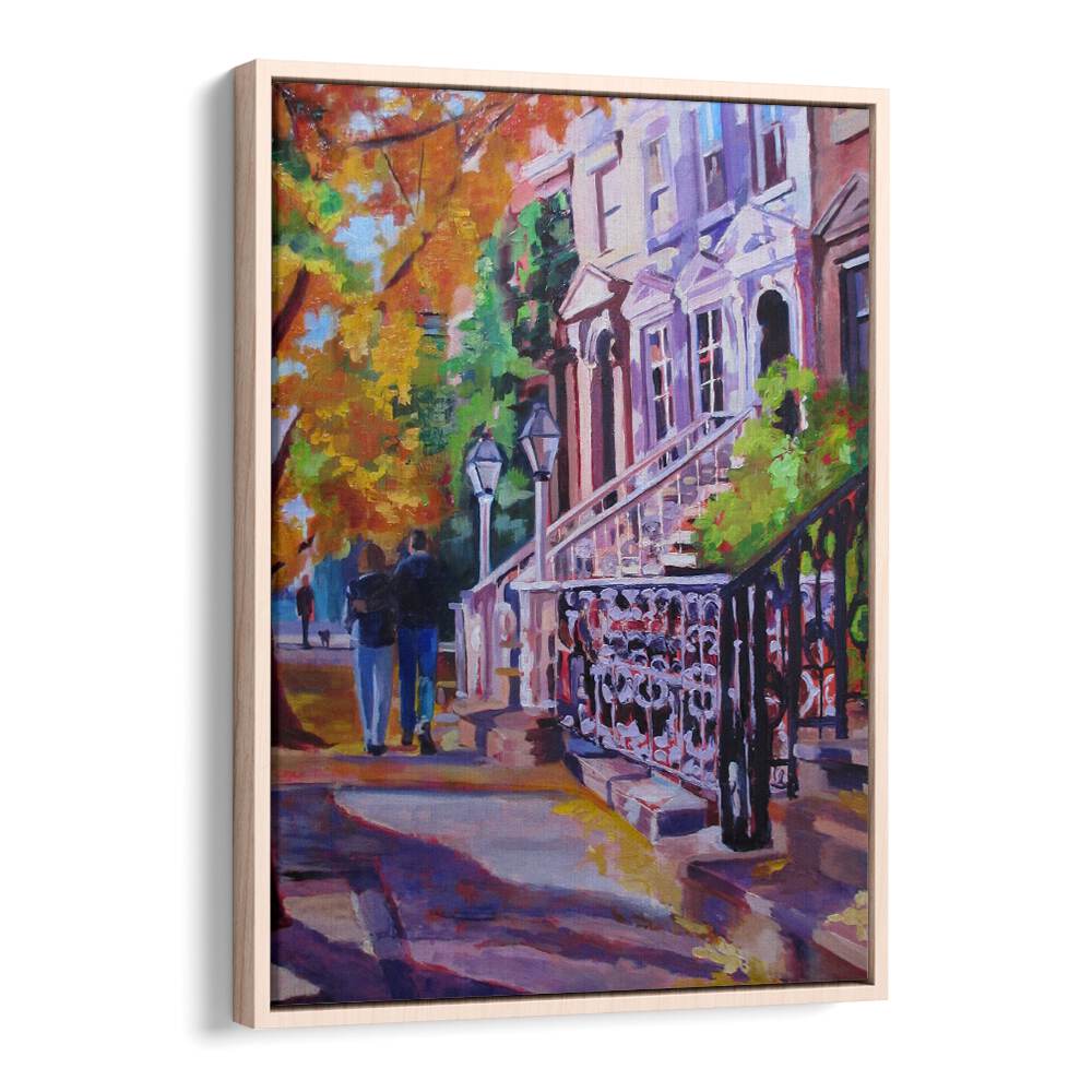 AUTUMN STROLL , LANDSCAPE PAINTINGS