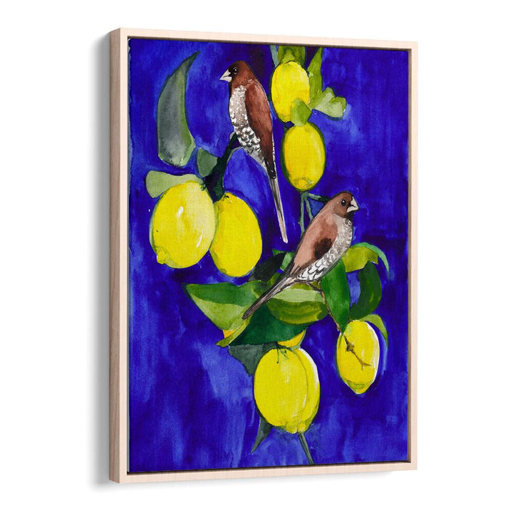 LEMON TREE WITH FINCHES , ANIMAL PAINTINGS