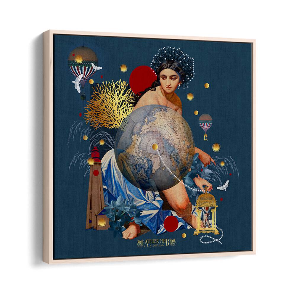 Surreal art print showcasing global harmony, part of the SUPPORT FOR PEACE, SURREAL ART PRINTS collection.