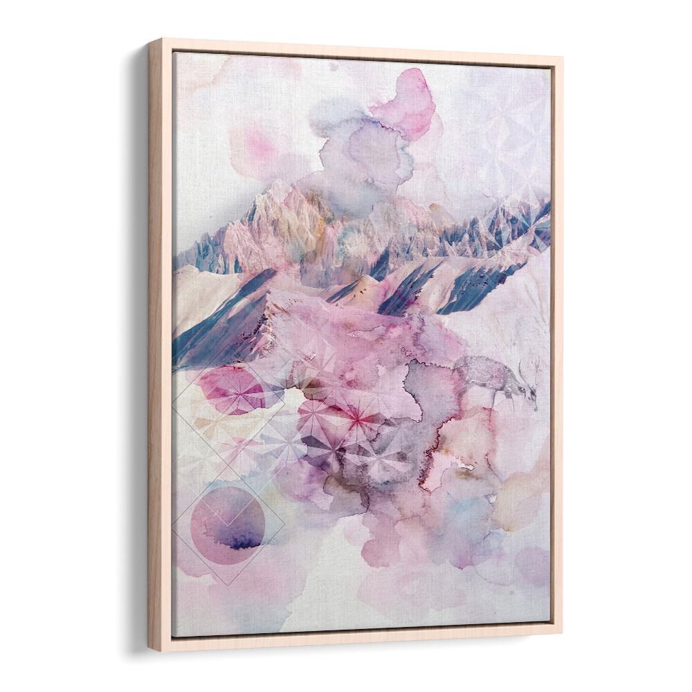 Elegant DUSK I, ABSTRACT PAINTINGS showcase soft pastel colors and geometric designs, enhancing any modern decor.
