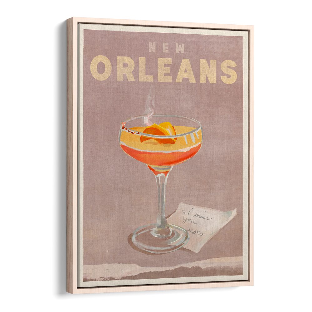 NEW ORLEANS COCKTAIL TRAVEL POSTER BY THE WHISKEY GINGER , BAR POSTERS , BAR ART PRINTS