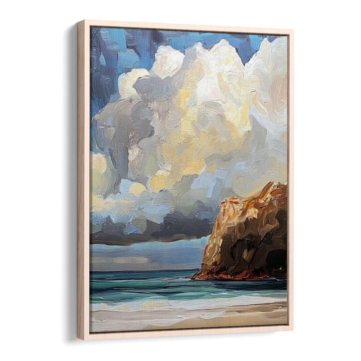 CLOUDY DAY AT THE BEACH II showcases serene coastal beauty, perfect for enhancing your home décor with tranquility.