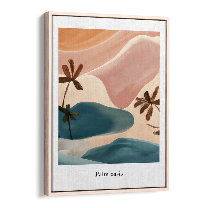 PALM OASIS , BEACH PAINTINGS with abstract palms and soft coastal colors to create a serene beach vibe in your home.