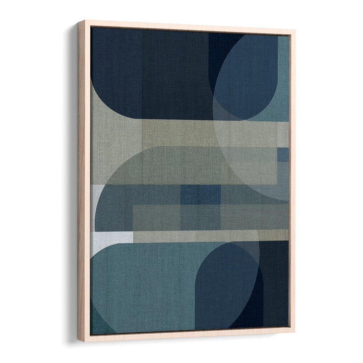 WOVEN BLUE LAYERS III, GEOMETRIC ART PRINTS featuring dynamic shapes and contemporary design for stylish decor.