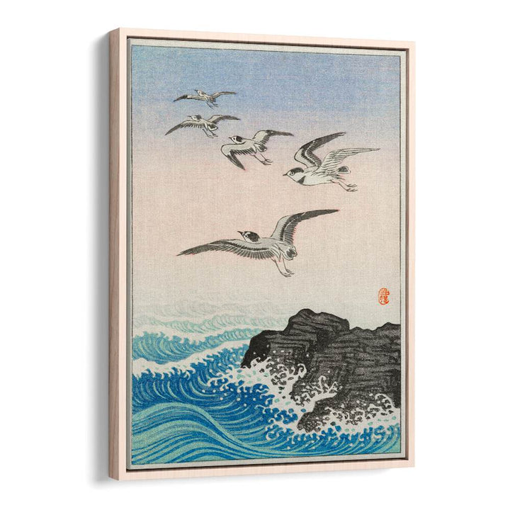 FIVE SEAGULLS ABOVE THE SEA (1900 - 1945)  , JAPANESE PAINTINGS , JAPANESE ART PRINTS