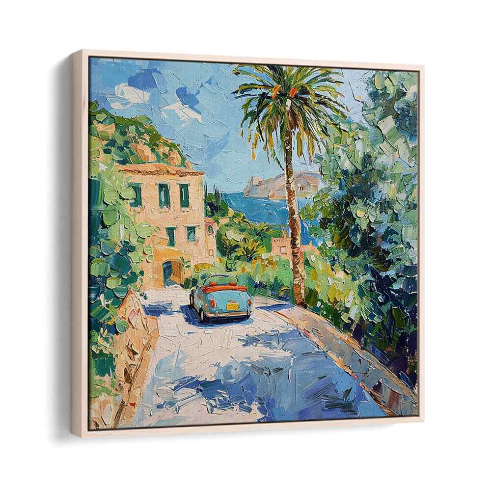Vibrant landscape featuring a CAR ON THE ROAD, showcasing style and performance in a scenic setting.