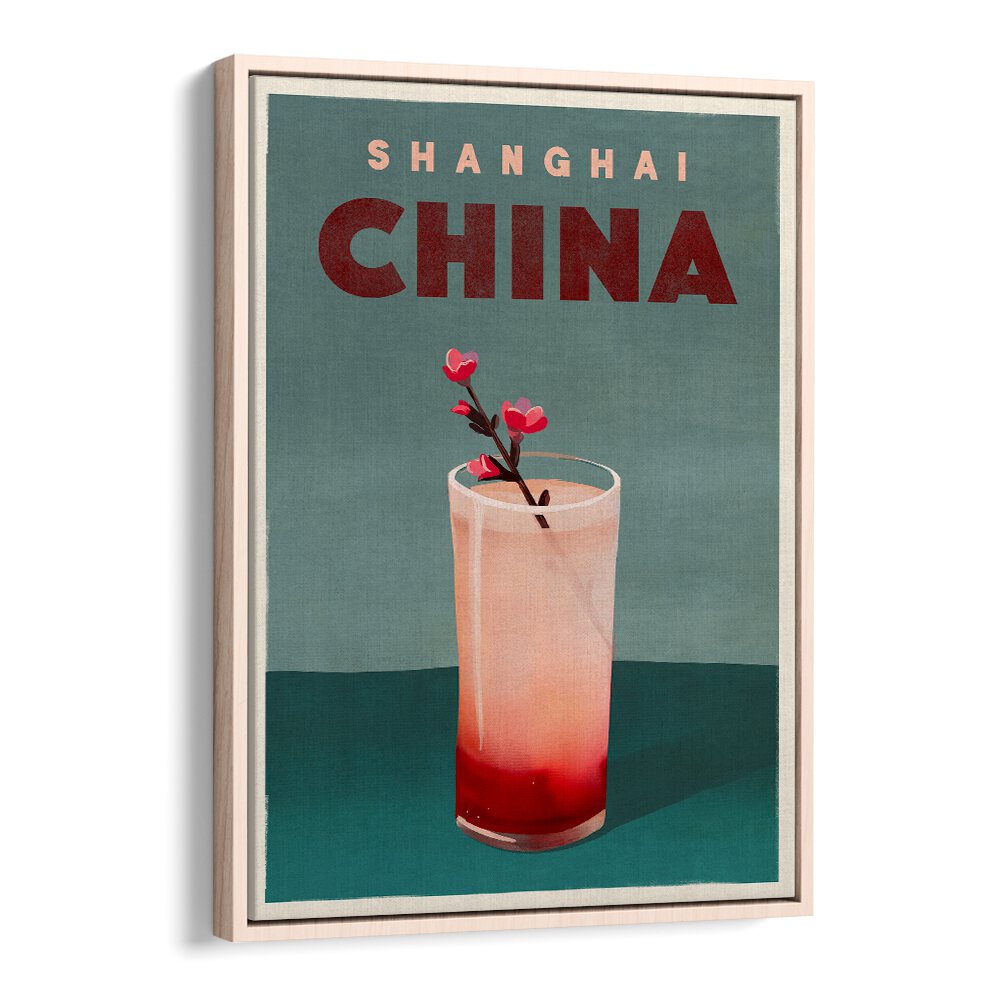 TRAVEL POSTER COCKTAIL SHANGHAI CHINA BY THE WHISKEY GINGER ,BAR POSTERS , BAR ART PRINTS