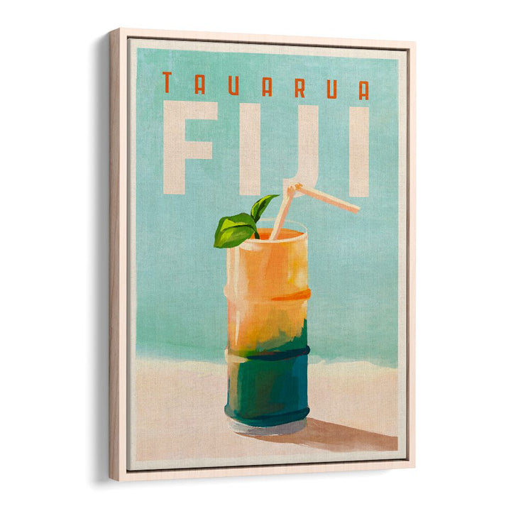 TAVARUA FIJI COCKTAIL POSTER TRAVEL ART BY THE WHISKEY GINGER ,BAR POSTERS , BAR ART PRINTS