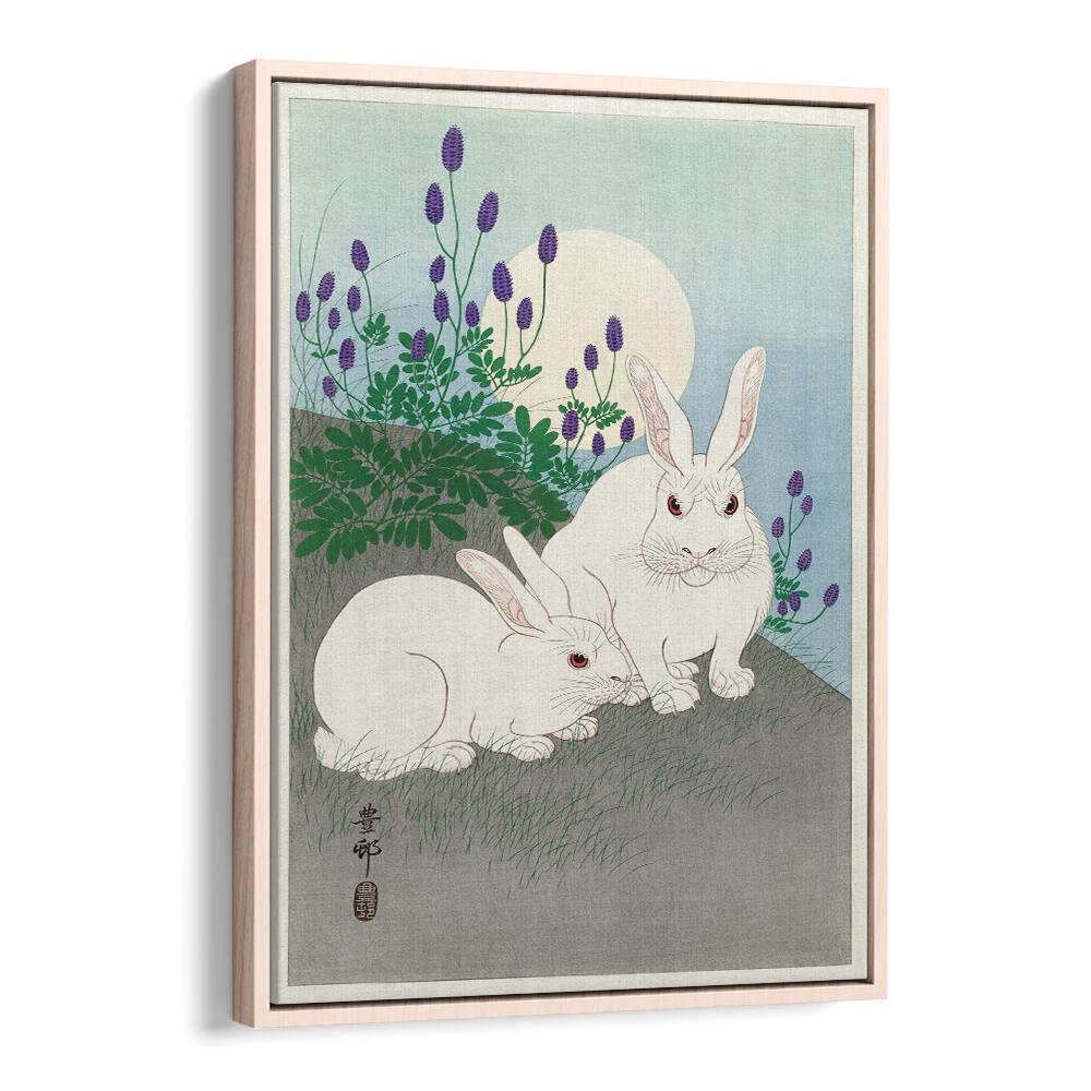 RABBITS AT FULL MOON (1920 - 1930) , JAPANESE PAINTINGS , JAPANESE ART PRINTS