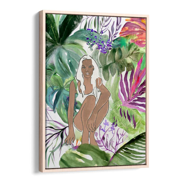 Vibrant artwork from SUDDEN SHIFT, PORTRAITS & FIGURATIVE ILLUSTRATIONS, showcasing expressive portraiture amid lush greenery.