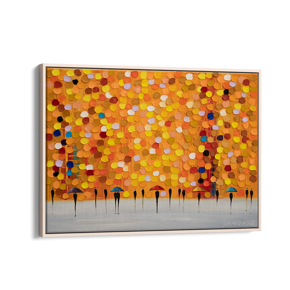 6 UMBRELLAS AT SUNSET , MODERN IMPRESSIONISM PAINTINGS