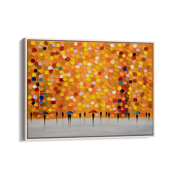 6 UMBRELLAS AT SUNSET , MODERN IMPRESSIONISM PAINTINGS