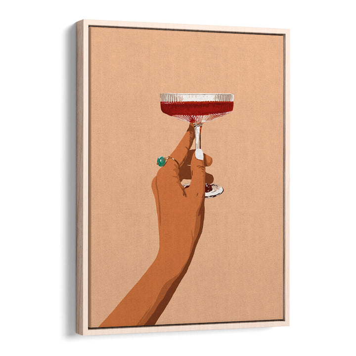 A HAND HOLDING A GLASS OF RED WINE , BAR & CAFE ART