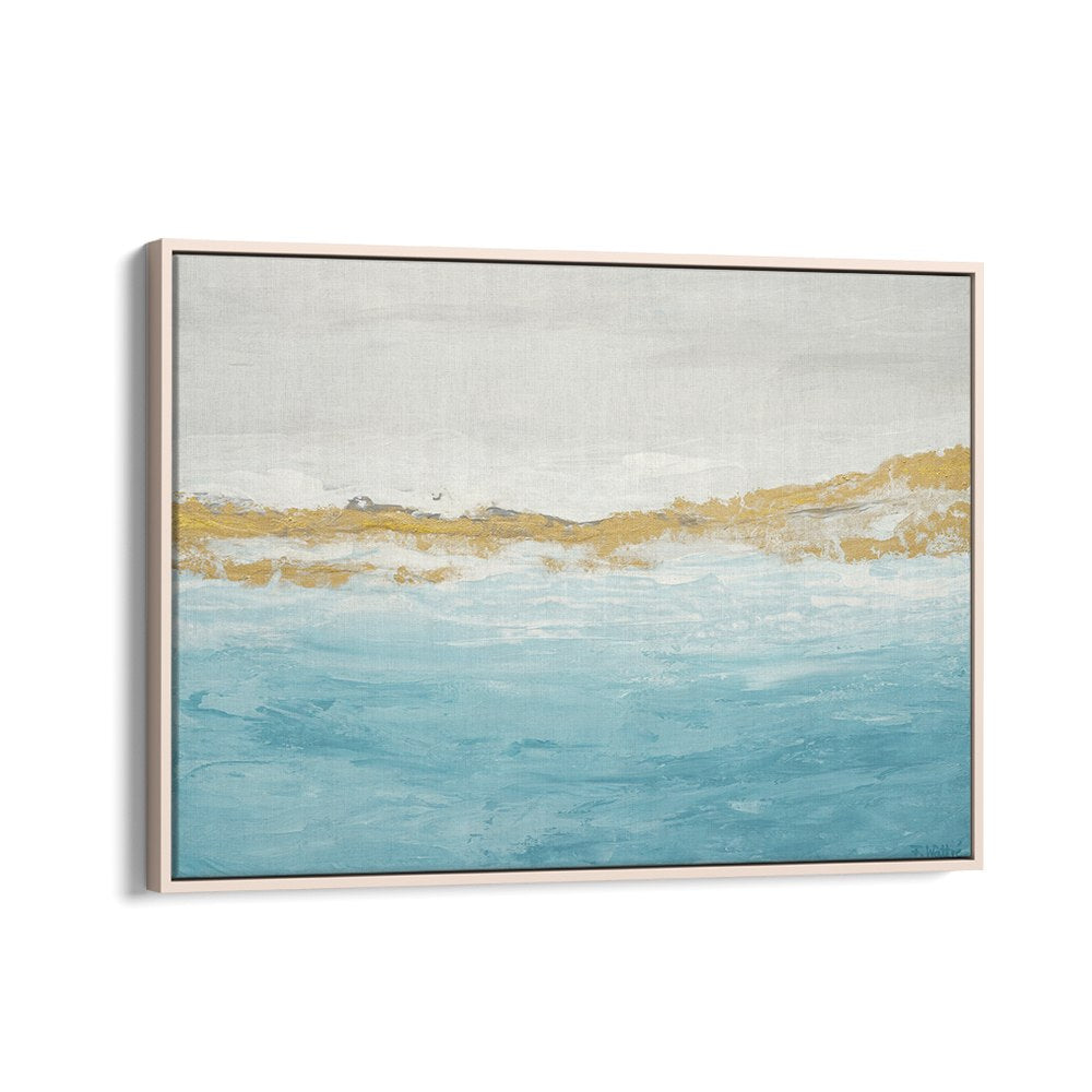 ABSTRACT BLUE GOLD SEASCAPE