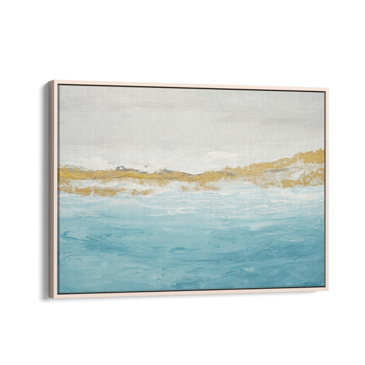 ABSTRACT BLUE GOLD SEASCAPE