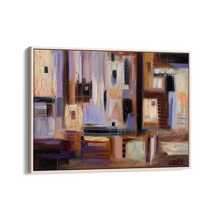 ABSTRACT CITY , MODERN IMPRESSIONISM PAINTINGS