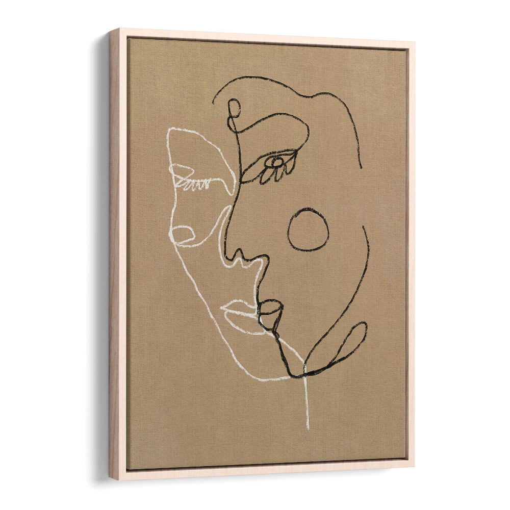 ABSTRACT FACES , LINE ART PAINTINGS