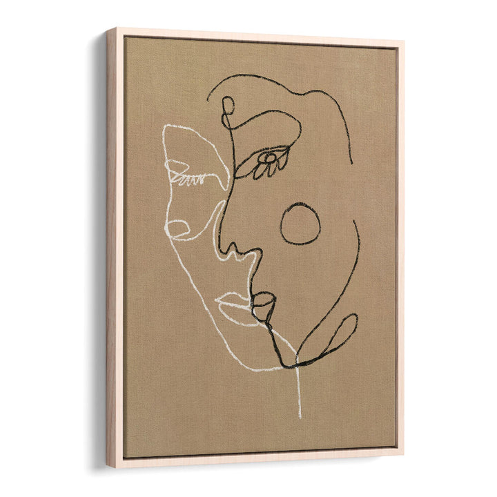 ABSTRACT FACES , LINE ART PAINTINGS