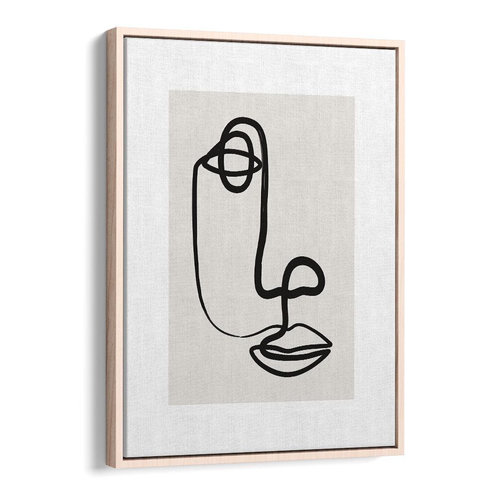 ABSTRACT FACE I , LINE ART PAINTINGS