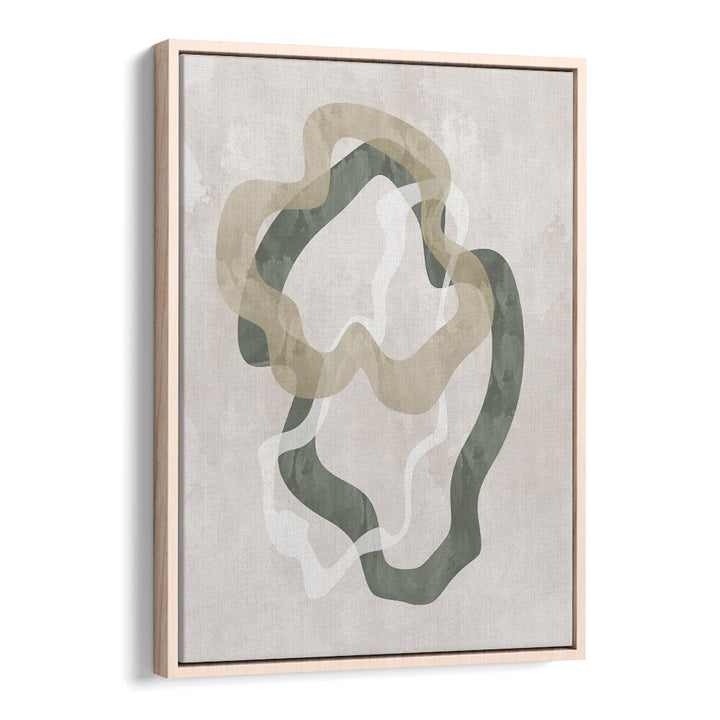 Contemporary ABSTRACT GREEN FORMS II, ABSTRACT PAINTINGS featuring vibrant greens and unique geometric shapes.