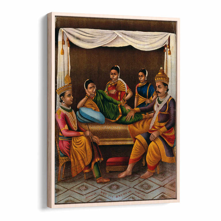 AHILYABAI HOLKAR WITH TWO FEMALE ATTENDANTS