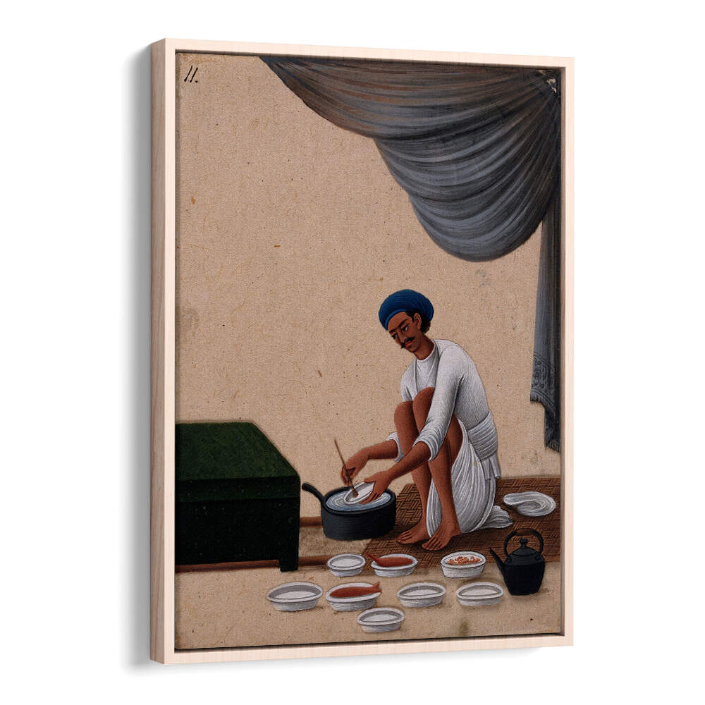 A MAN WASHING DISHES