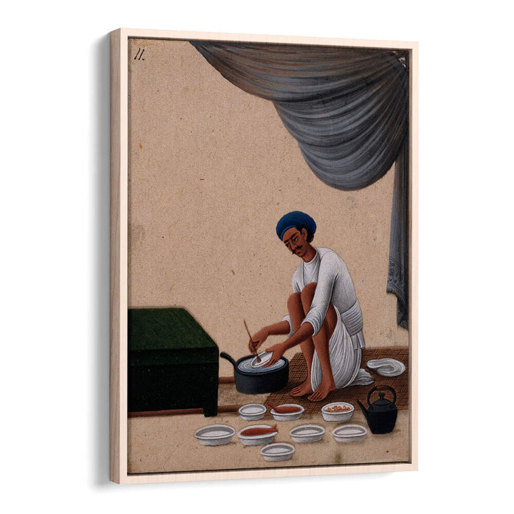 A MAN WASHING DISHES