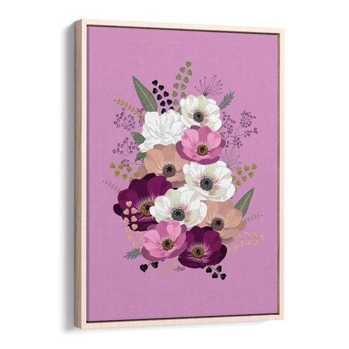 ANEMONES FLORAL BOUQUET PURPLE