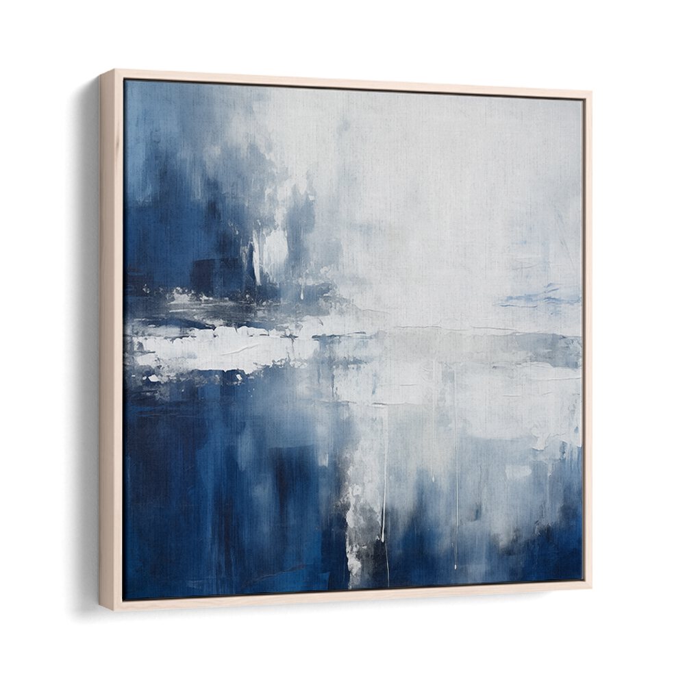 Elegant AQUA DREAMSCAPE, ABSTRACT PAINTINGS featuring calming blue tones, perfect for any modern space.